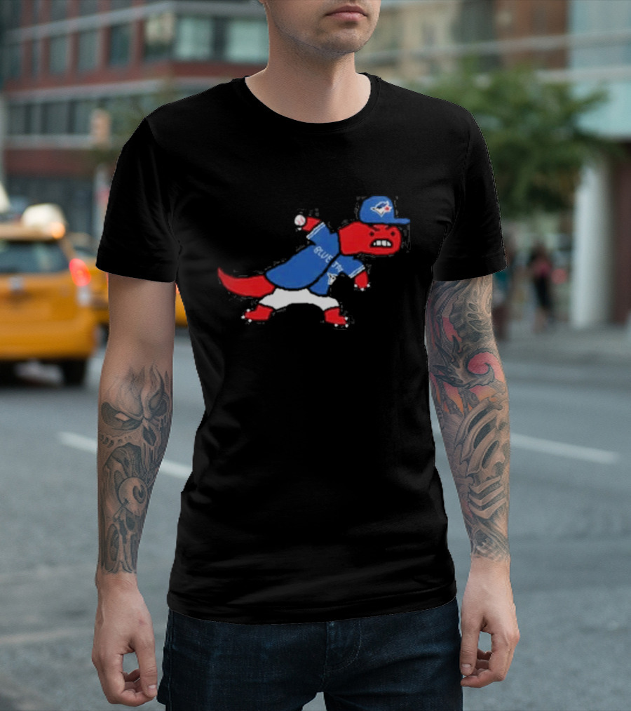 Toronto Blue Jays Raptors Collaboration Paint Style Sports Fan T-Shirt