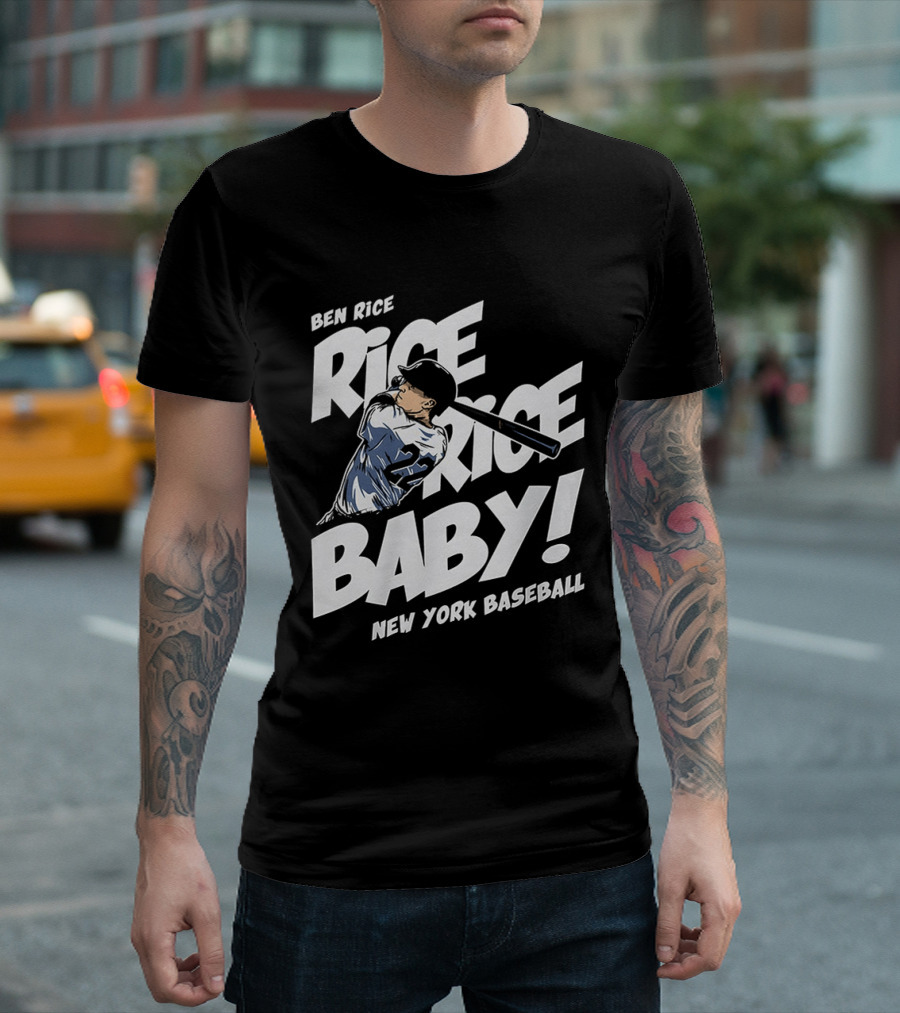 Ben Rice Rice Rice Baby New York Baseball T-Shirt
