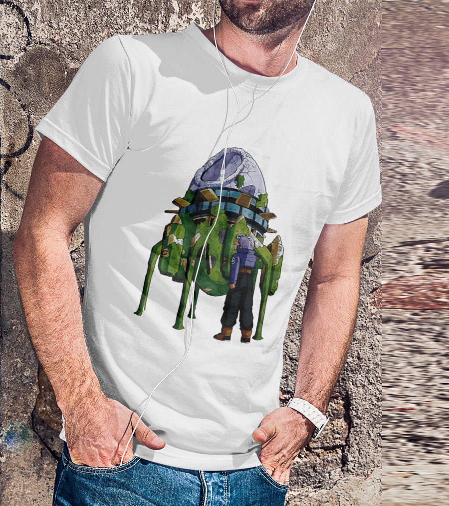 Dragon Ball Z Future Trunks Capsule Corp Time Machine Scene T-Shirt