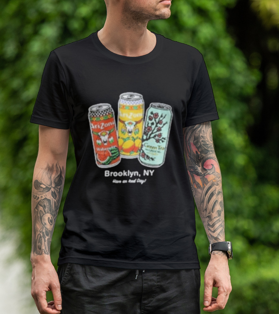 Drinkarizona Black Big Cans In Bin T-Shirt