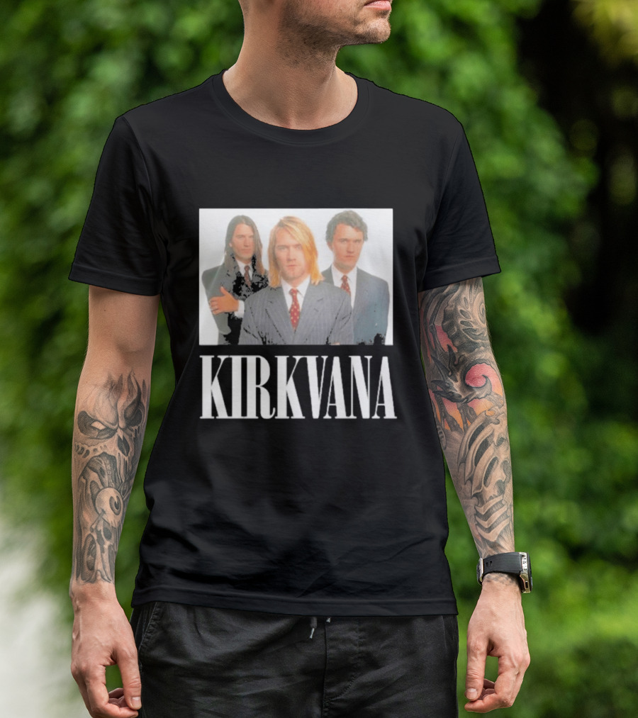 Kirkvana Nirvana Kurt Cobain Dave Grohl Suit T-Shirt