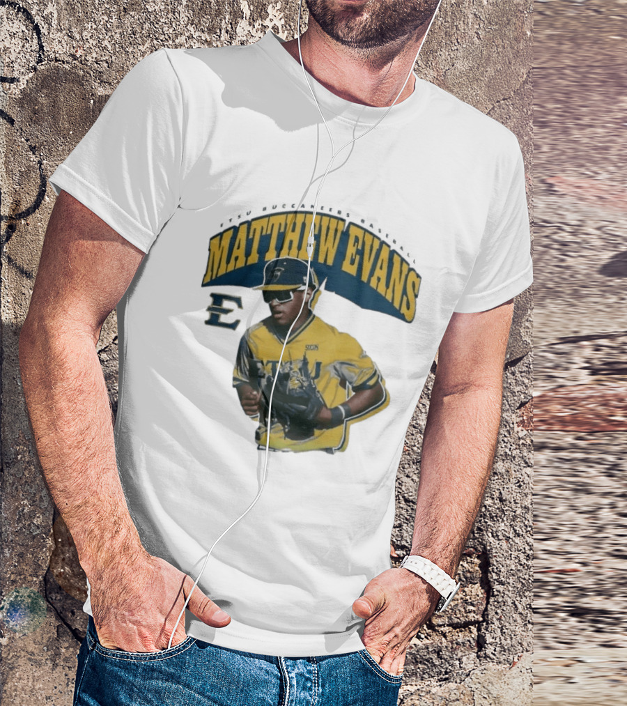 Etsu Matthew Evans Baseball Scon Sports Jersey T-Shirt