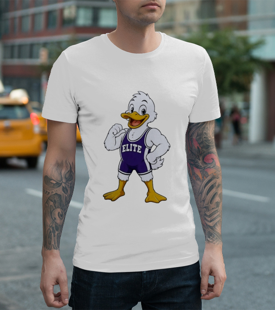 Elite Wrestling Duck Cartoon T-Shirt