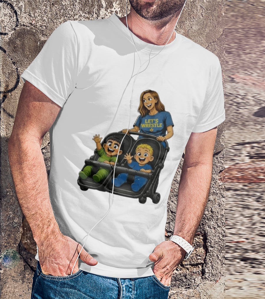 Pro Wrestling Tees Let's Wrestle Mother Lareesa Double Stroller Kids T-Shirt