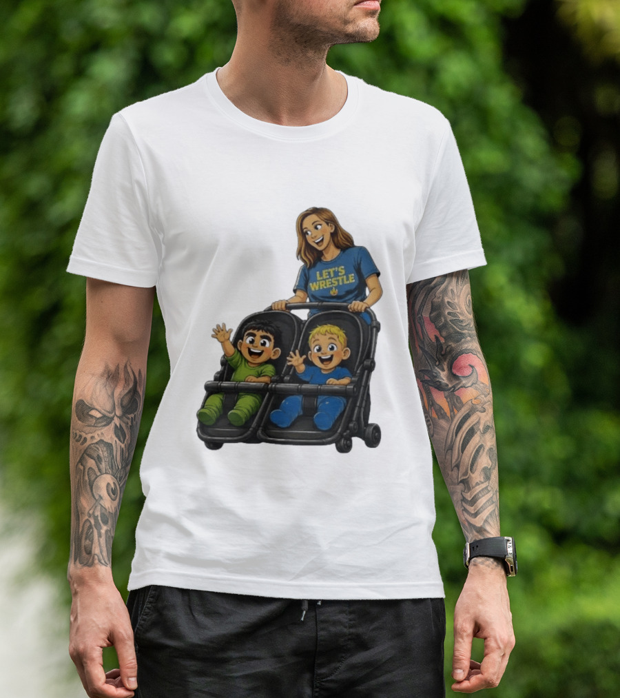 Pro Wrestling Tees Let's Wrestle Mother Lareesa Double Stroller Kids T-Shirt
