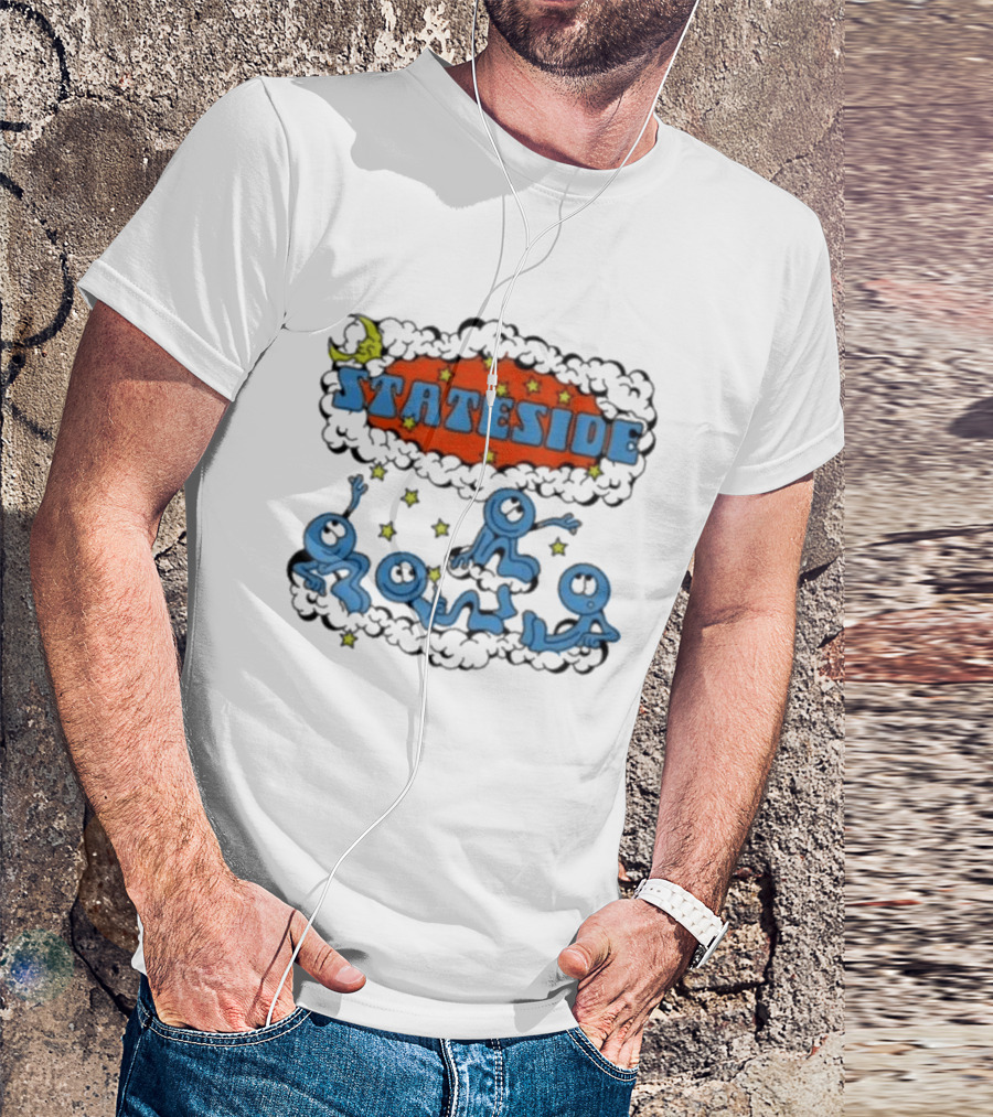 Stateside Moon Stars And Clouds Playful Figures T-Shirt