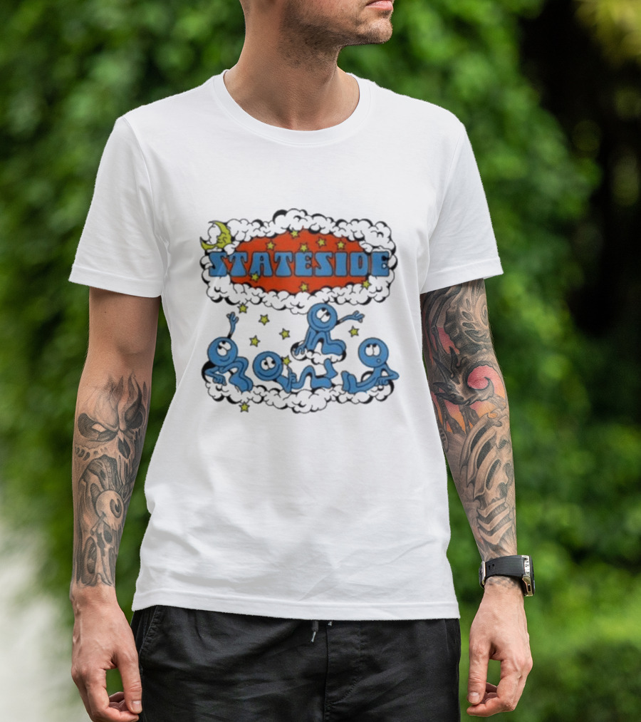 Stateside Moon Stars And Clouds Playful Figures T-Shirt