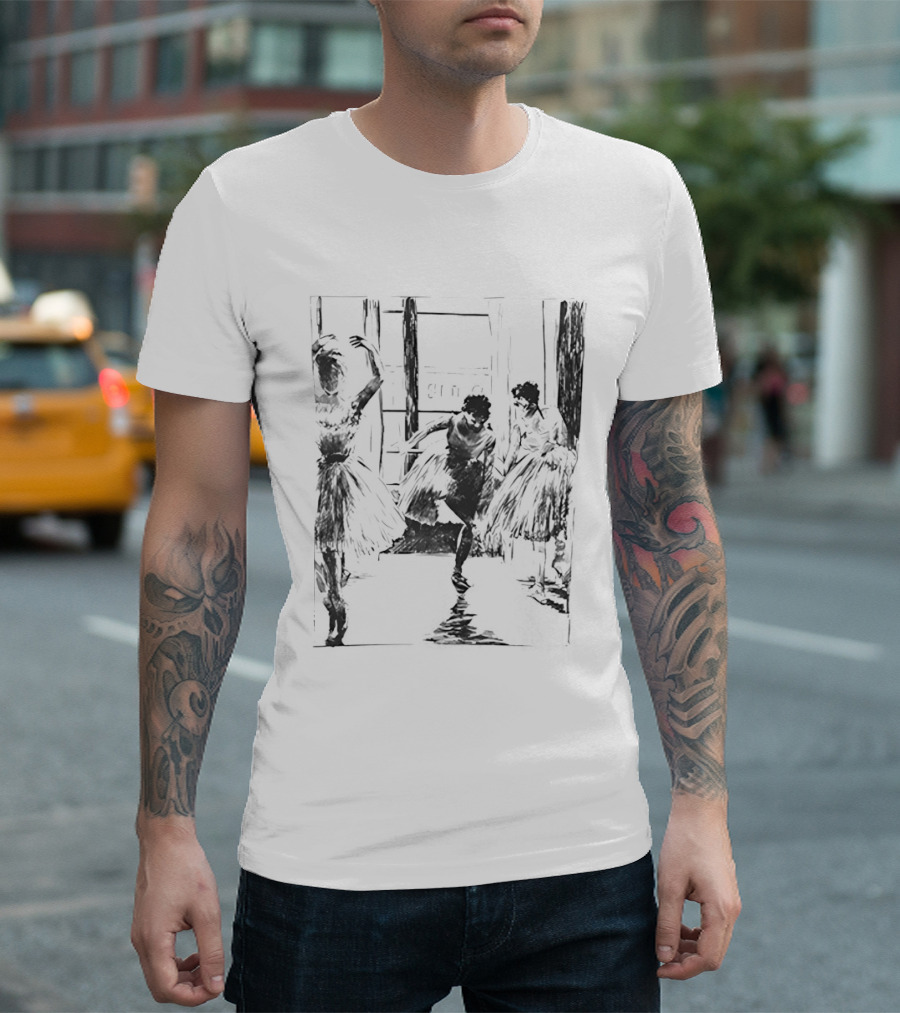 Ballet Dancers Sketch Dance Movements In Tutu Outfits T-Shirt