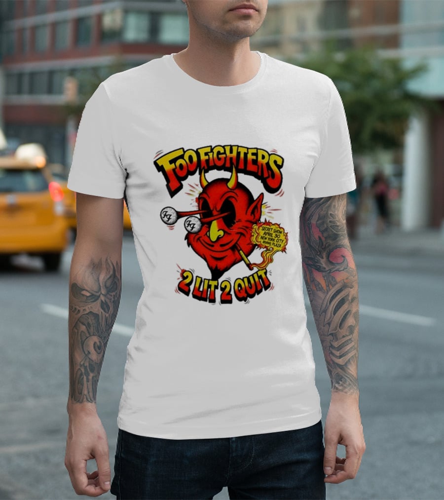 Foo Fighters Secret Show New York City Irving Plaza 2 Lit 2 Quit 2026 T-Shirt