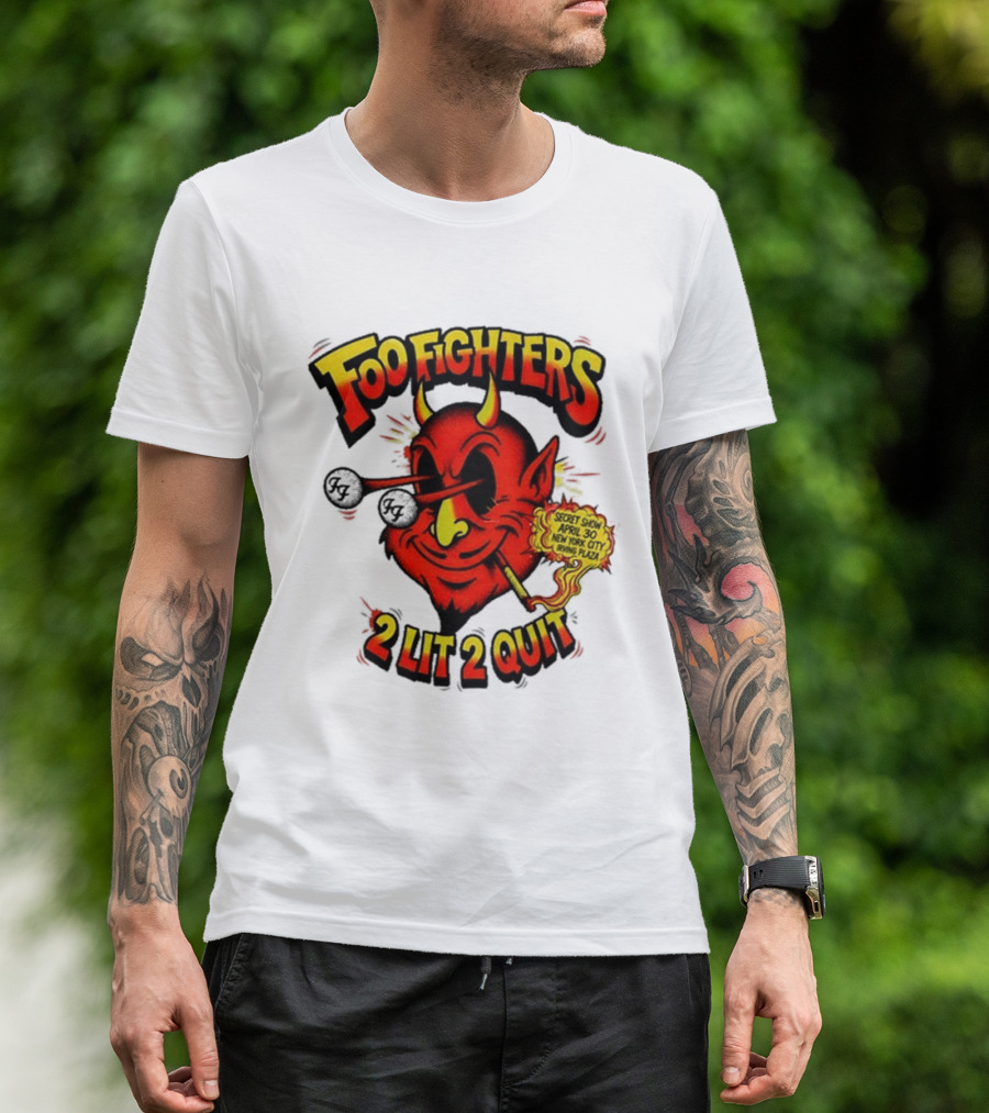 Foo Fighters Secret Show New York City Irving Plaza 2 Lit 2 Quit 2026 T-Shirt