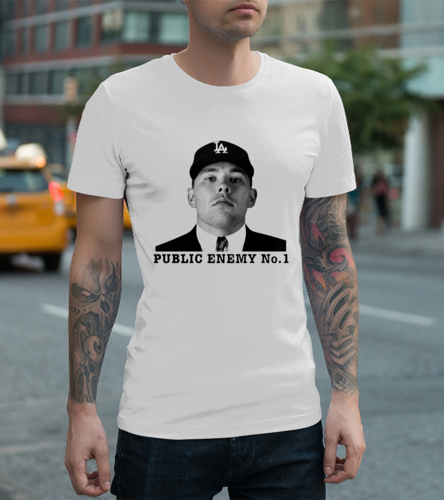 Dalton Rushing Public Enemy No 1 LA Hat Baseball T-Shirt