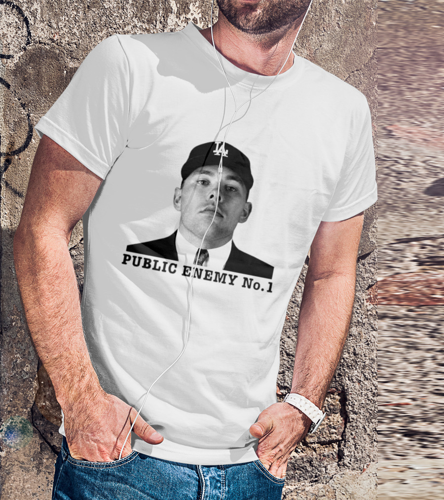 Dalton Rushing Public Enemy No 1 LA Hat Baseball T-Shirt