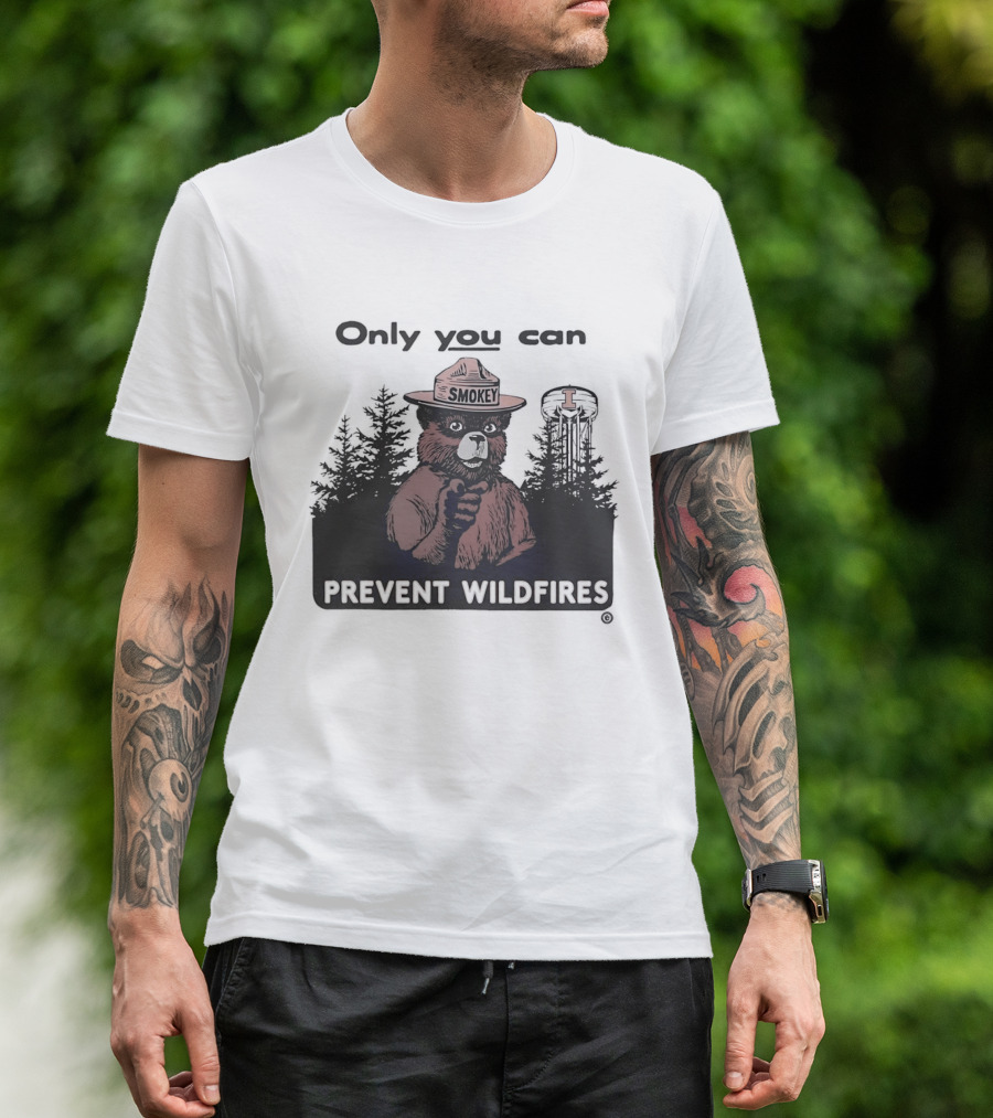 Smokey Bear Idaho Vandals Only You Can Prevent Wildfires T-Shirt