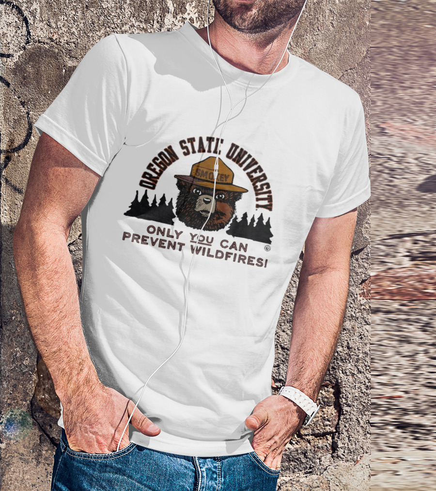 Oregon State University Smokey Bear Only You Can Prevent Wildfires T-Shirt