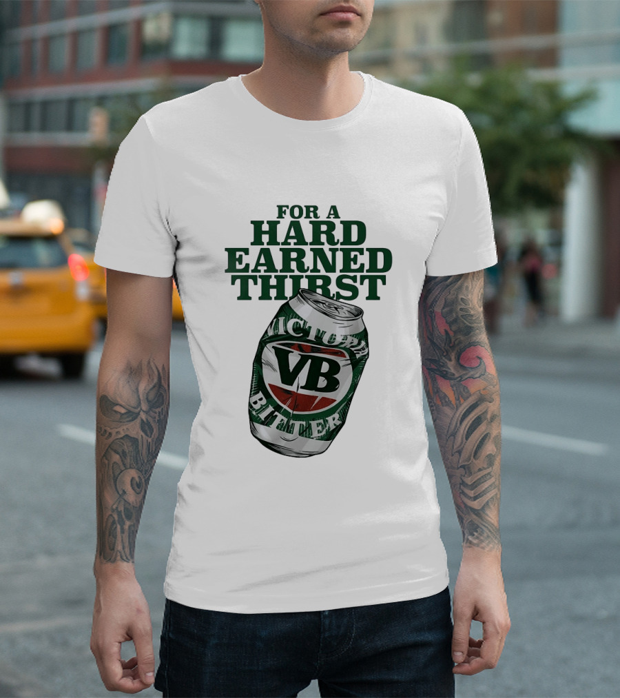 Victoria Bitter VB Can For A Hard Earned Thirst T-Shirt