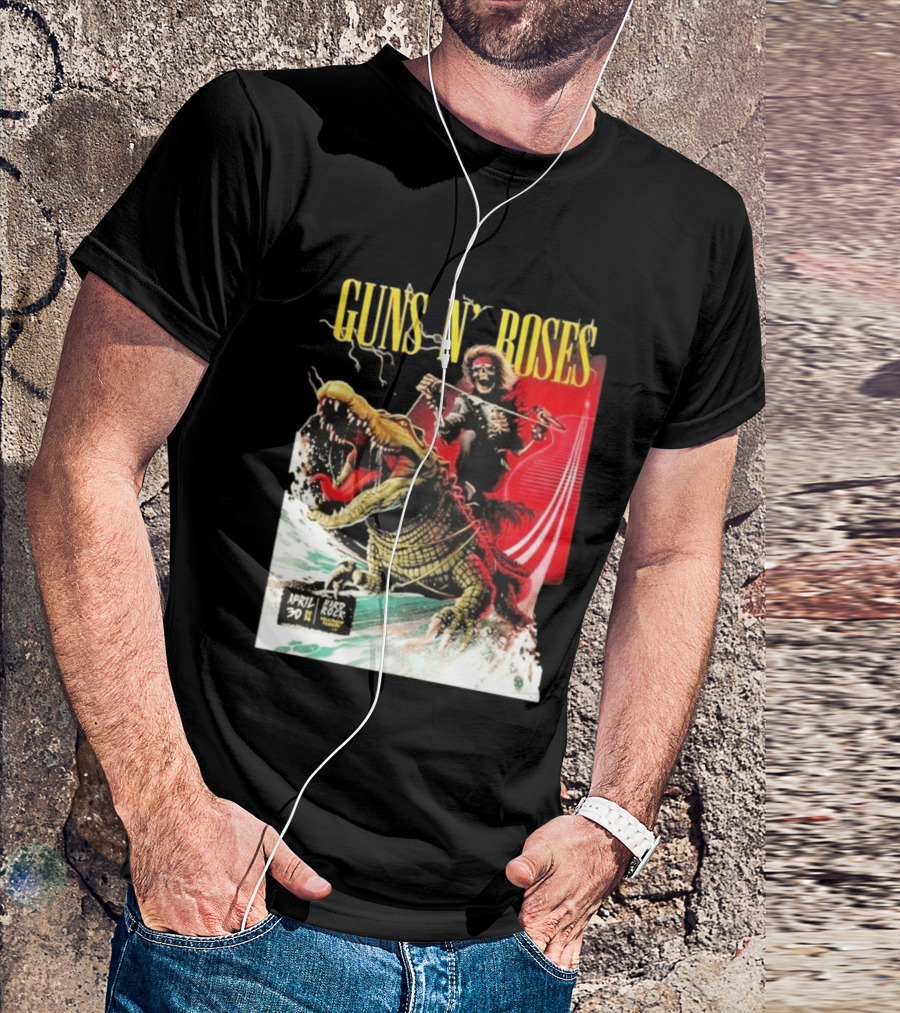 Guns N' Roses F1 Miami Grand Prix Florida 2026 Skeleton Rides Crocodile Hard Rock Live April 30 T-Shirt
