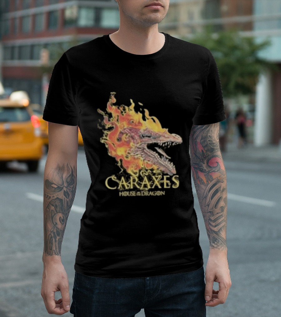 House Of The Dragon Caraxes Fiery Dragon Head T-Shirt