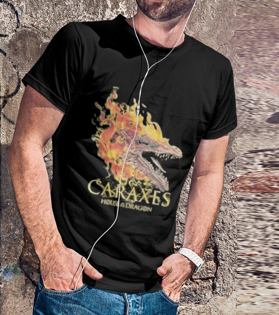 House Of The Dragon Caraxes Fiery Dragon Head T-Shirt