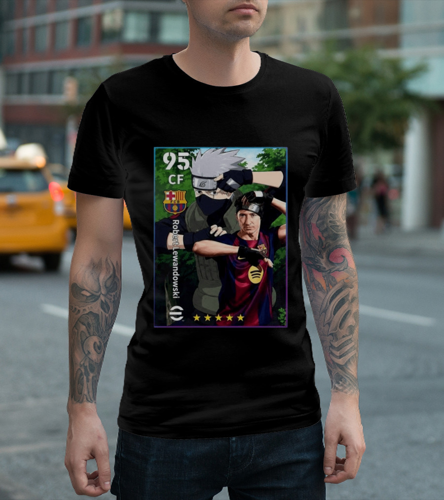 EFootball 2026 Card Lewandowski Kakashi Barcelona FCB Crossover 95 CF T-Shirt