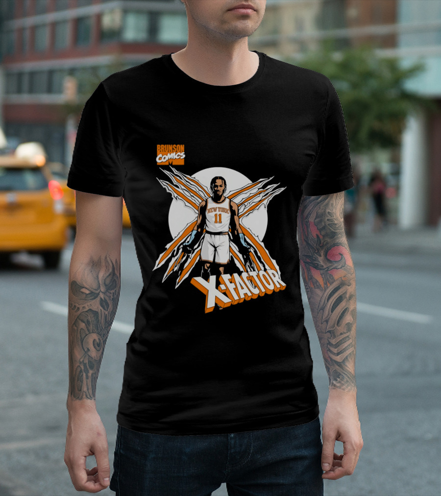 Jalen Brunson X Factor New York Knicks Comics NBA T-Shirt