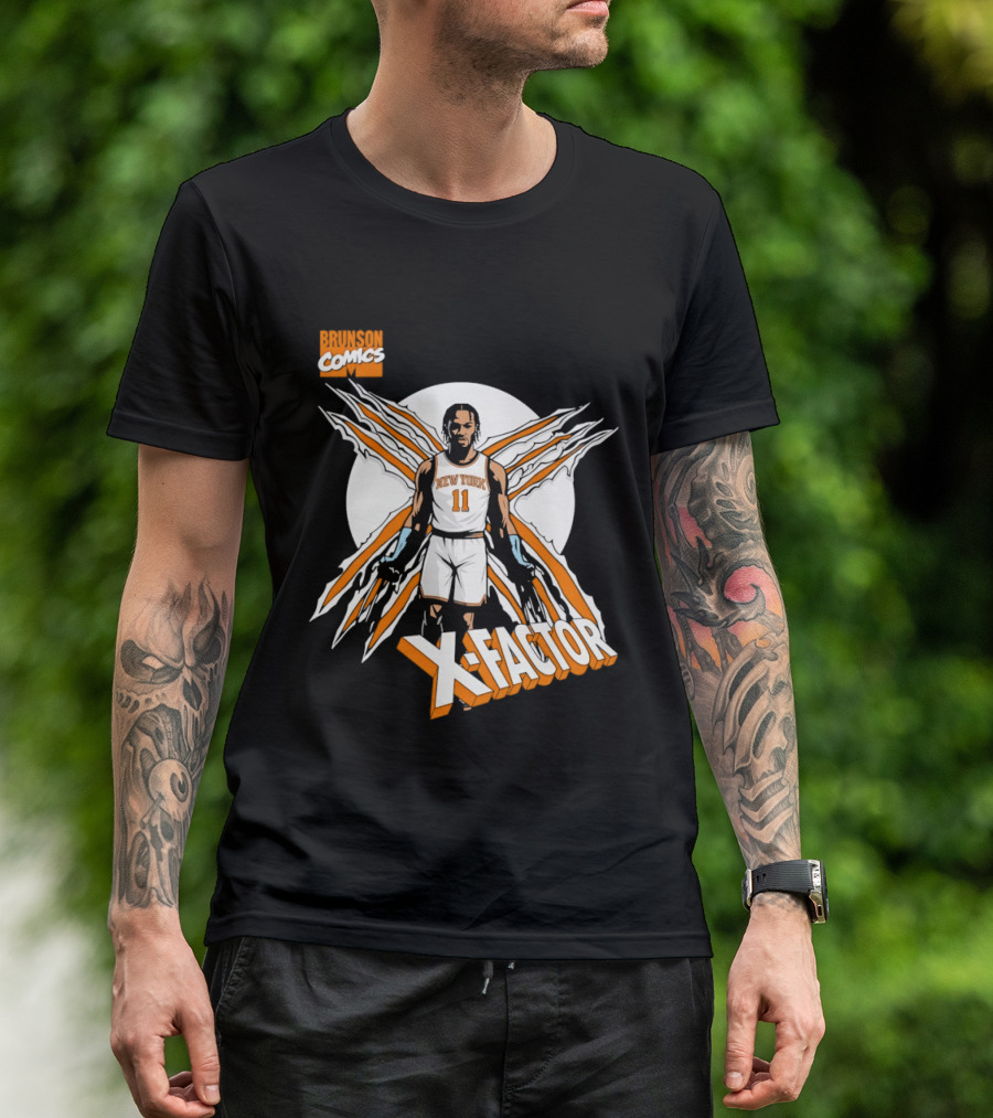 Jalen Brunson X Factor New York Knicks Comics NBA T-Shirt