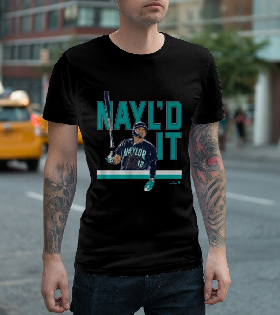 Josh Naylor Nayl'd It Bat Flip Baseball Player Number 12 T-Shirt