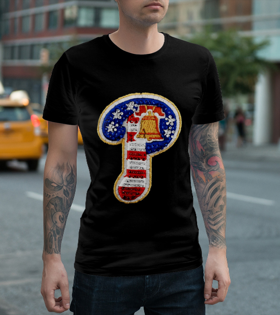 Philadelphia Bell Embroidered P American Flag Snapback Hat Kelly Oubre Jr T-Shirt