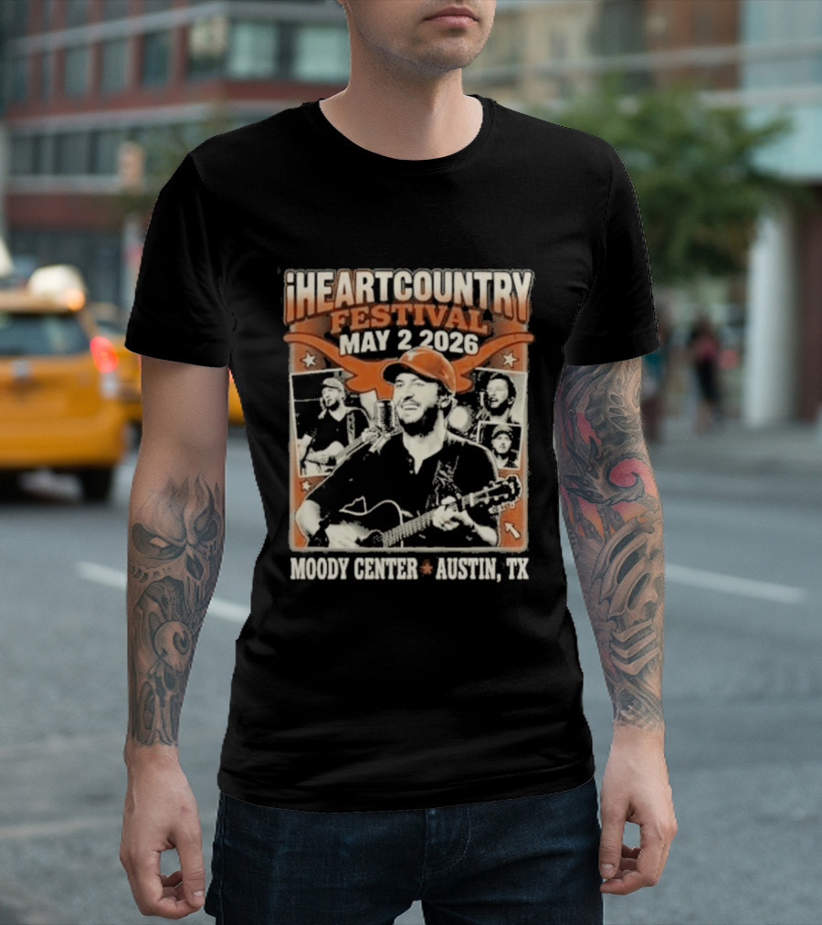Luke Bryan IHeartCountry Festival May 2 2026 Moody Center Austin TX Texas Longhorns NCAA Collaboration T-Shirt