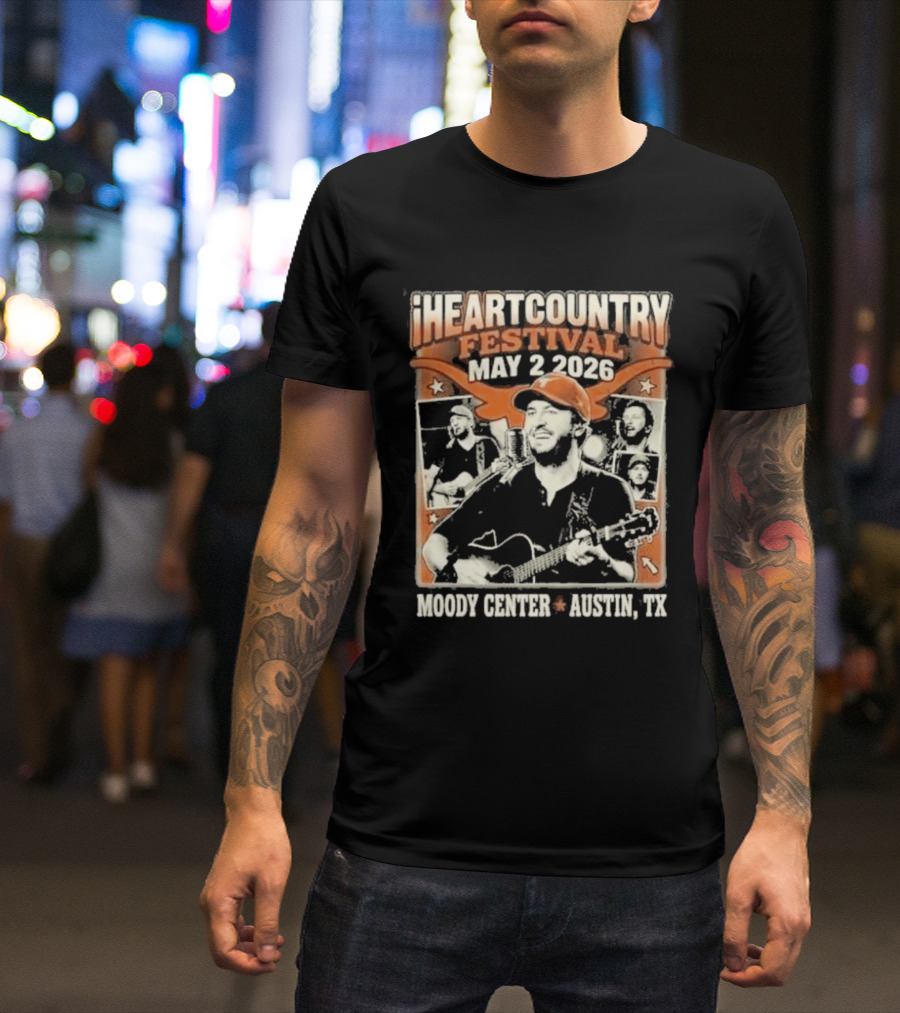 Luke Bryan IHeartCountry Festival May 2 2026 Moody Center Austin TX Texas Longhorns NCAA Collaboration T-Shirt