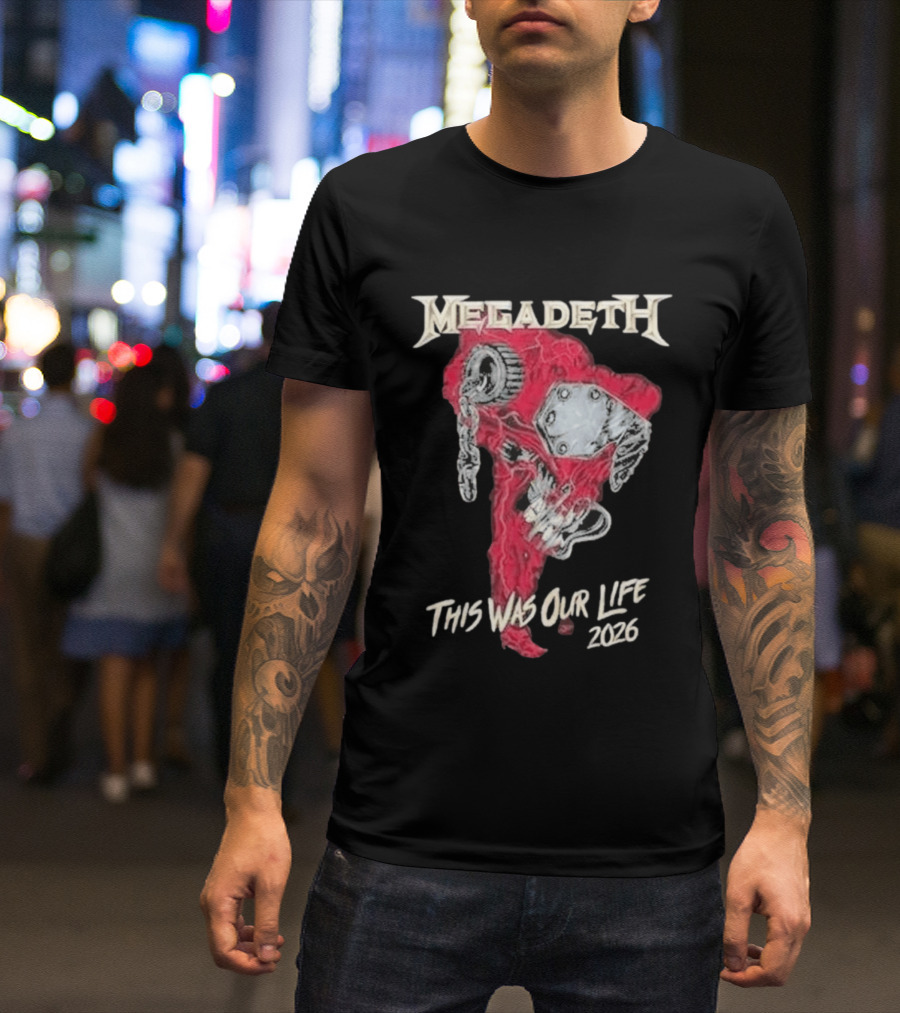 Megadeth This Was Our Life 2026 Latin America Tour Tecnopolis Buenos Aires April 30 T-Shirt