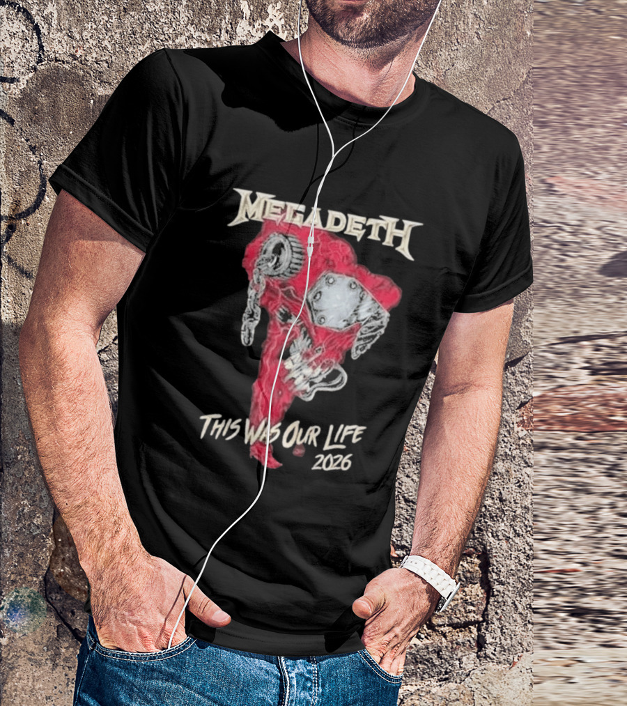 Megadeth This Was Our Life 2026 Latin America Tour Tecnopolis Buenos Aires April 30 T-Shirt