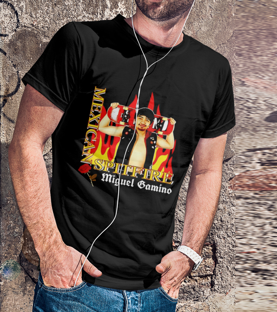 Mexican Spitfire Miguel Gamino Skateboard Fire Rose Vest T-Shirt
