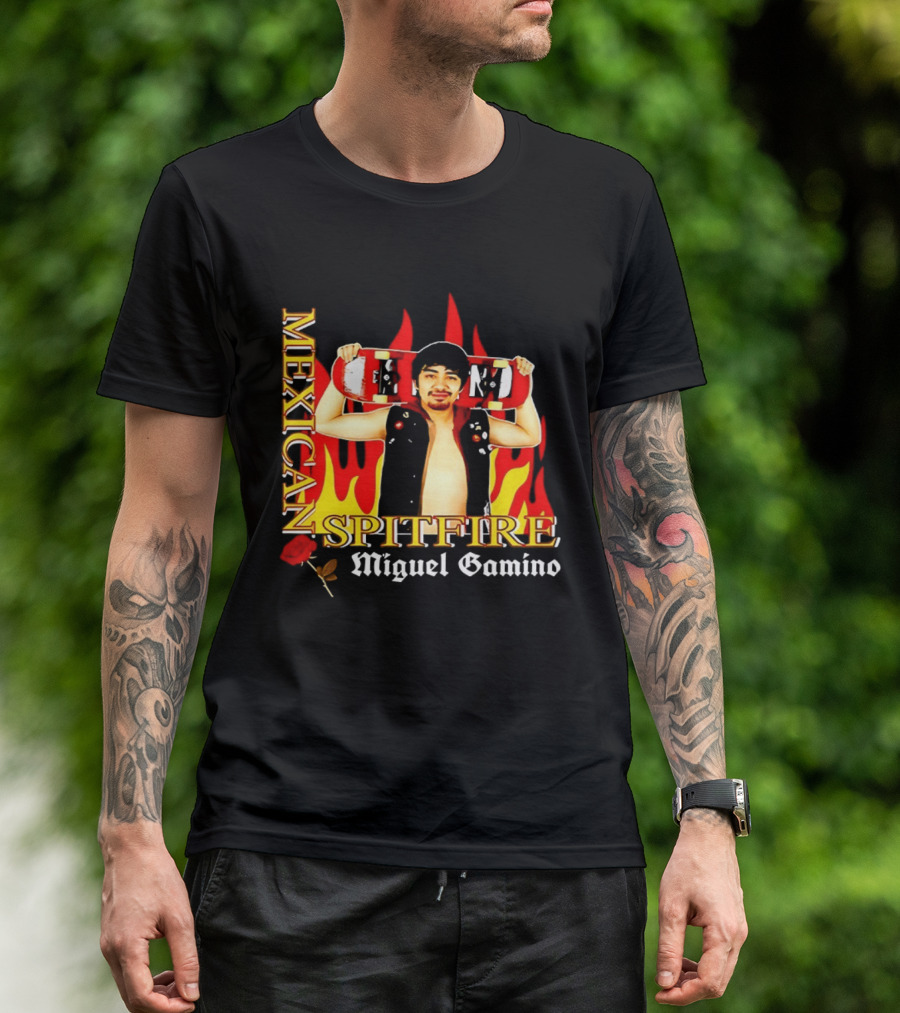 Mexican Spitfire Miguel Gamino Skateboard Fire Rose Vest T-Shirt