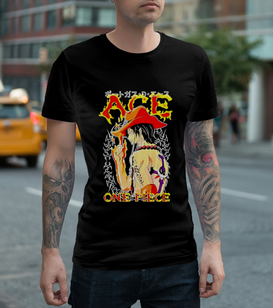 Portgas D. Ace One Piece Anime Flame T-Shirt