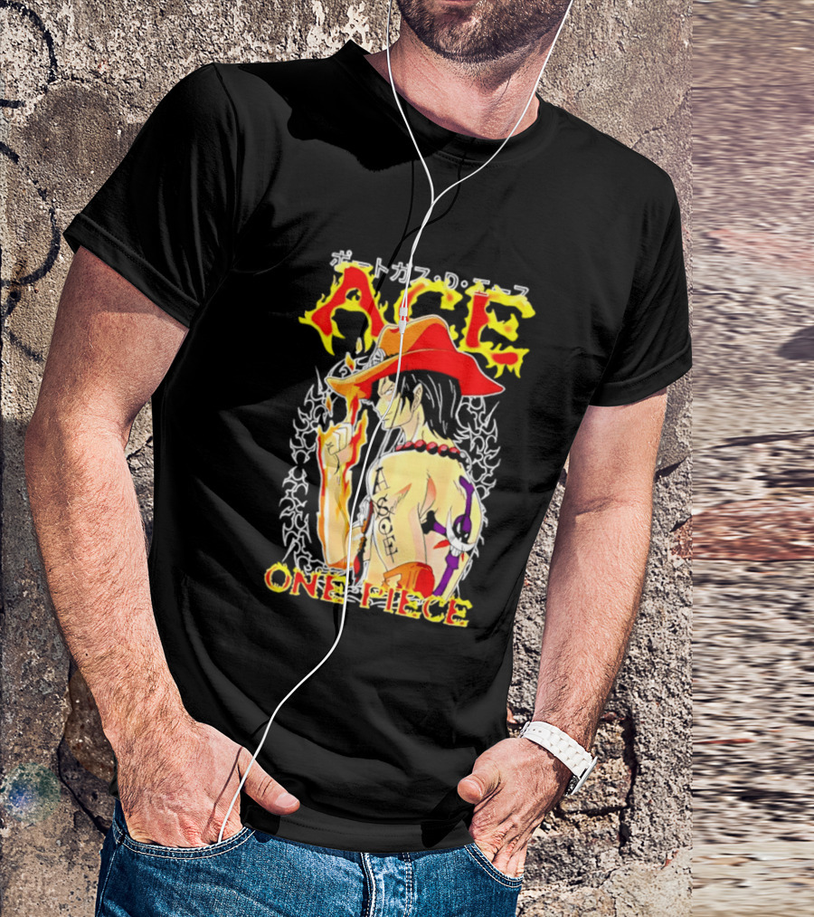 Portgas D. Ace One Piece Anime Flame T-Shirt