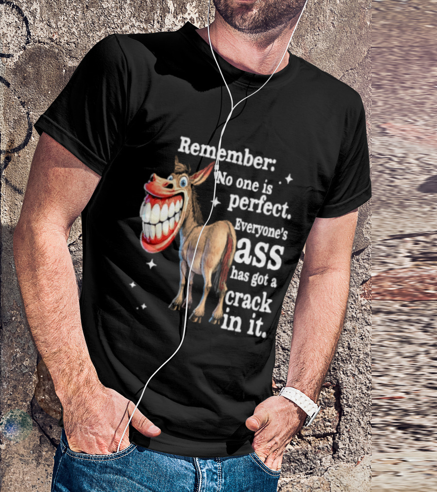 Remember No One Is Perfect Everyone's Ass Has Got A Crack In It Donkey T-Shirt