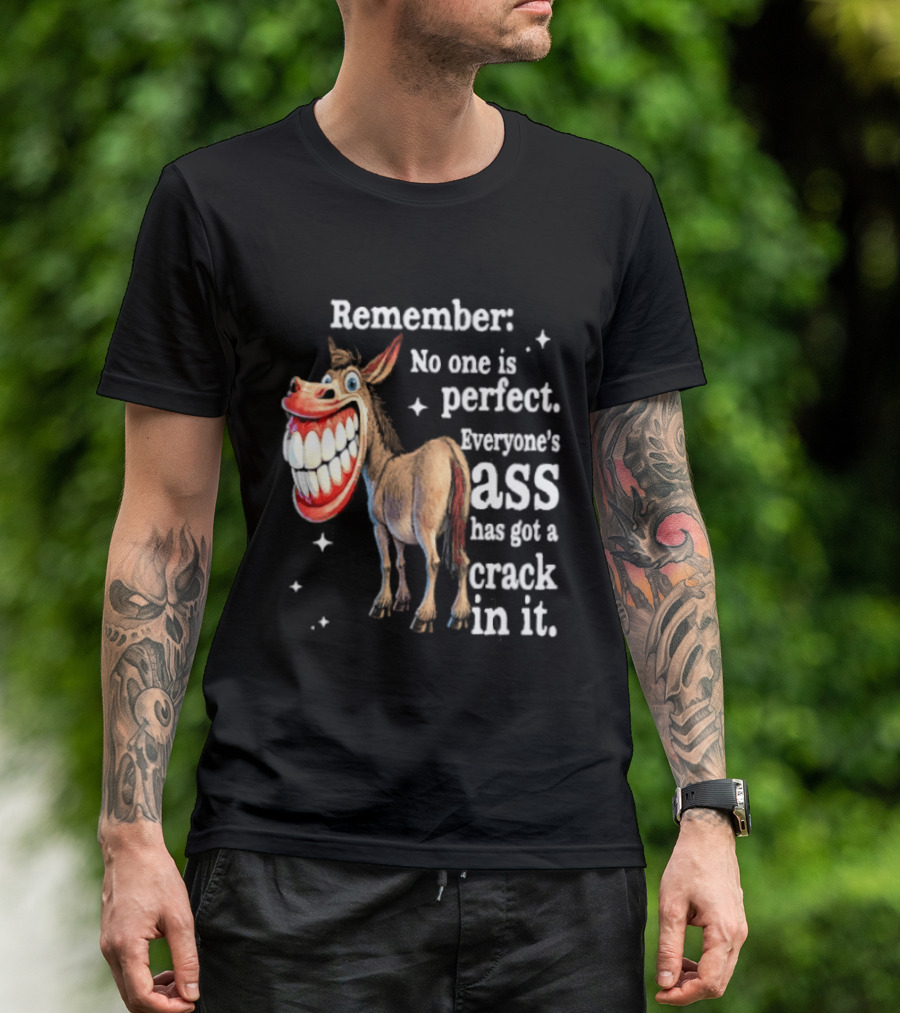 Remember No One Is Perfect Everyone's Ass Has Got A Crack In It Donkey T-Shirt