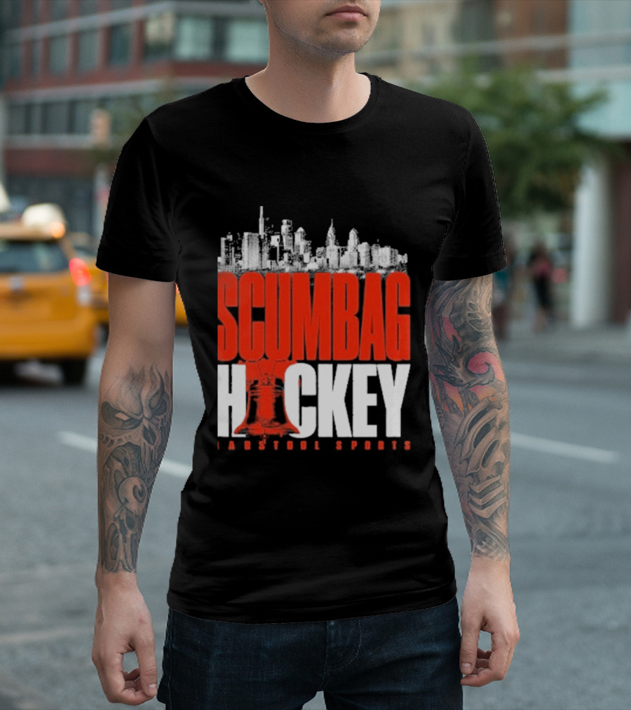 Barstool Sports Scumbag Hockey City Skyline T-Shirt