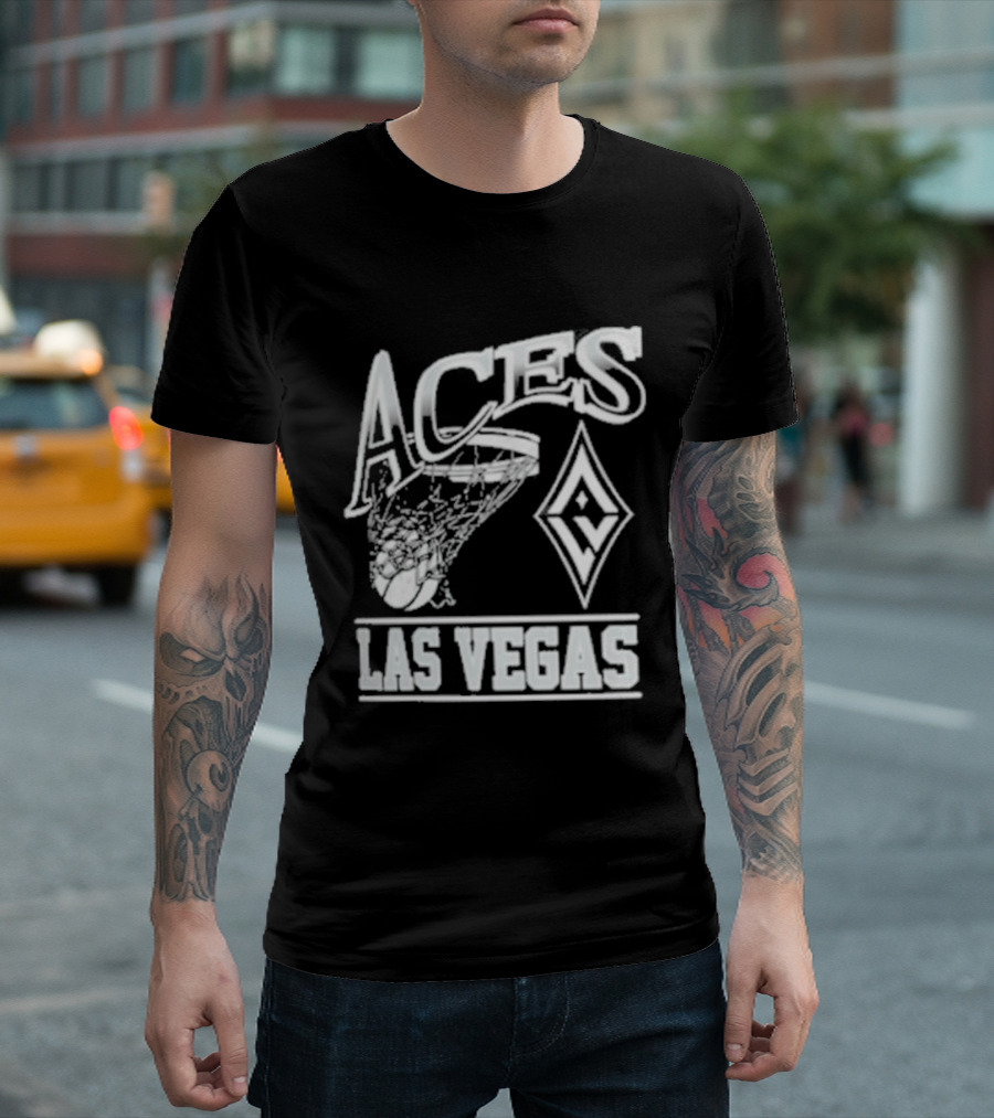 Las Vegas Aces Basketball Net And Diamond T-Shirt