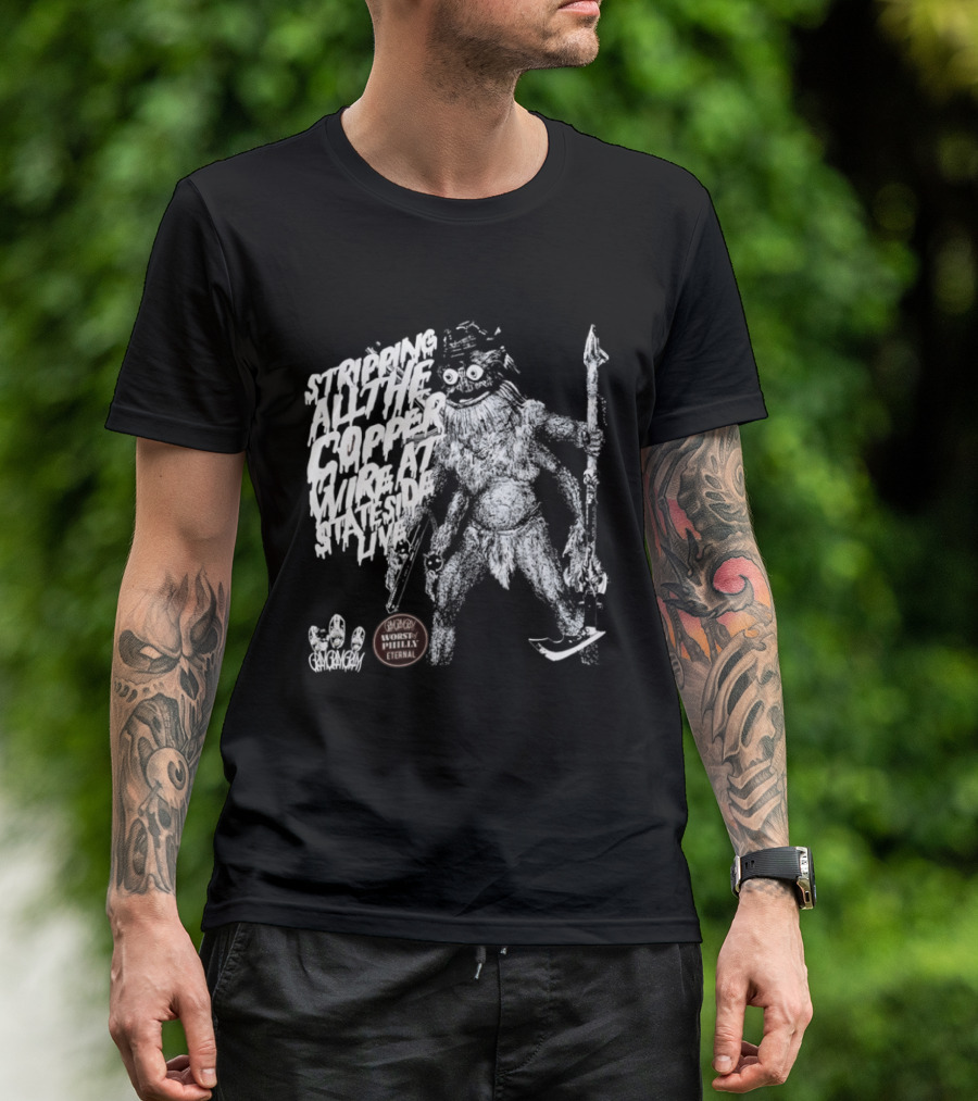 Stripping All The Copper Wire Stateside Live Gangstagrass Mercenary Freedom Infantry T-Shirt
