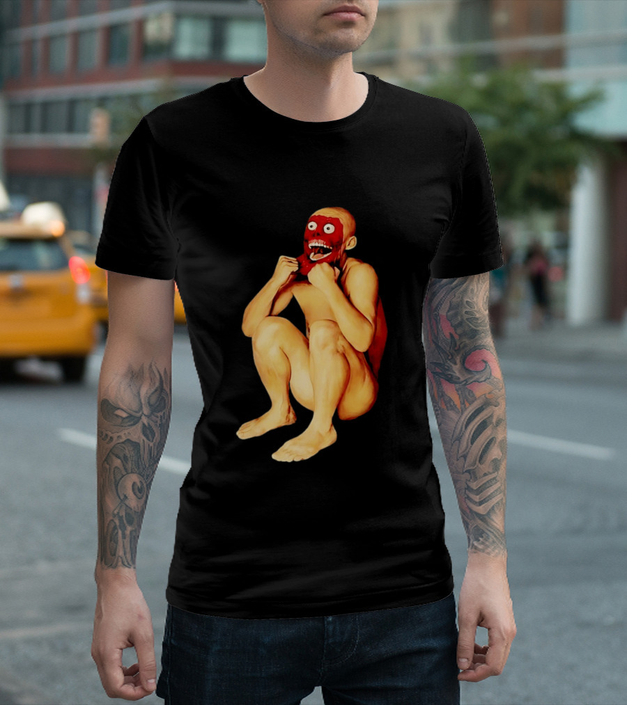 Face Off Meme Bald Character Peeling Illusion T-Shirt