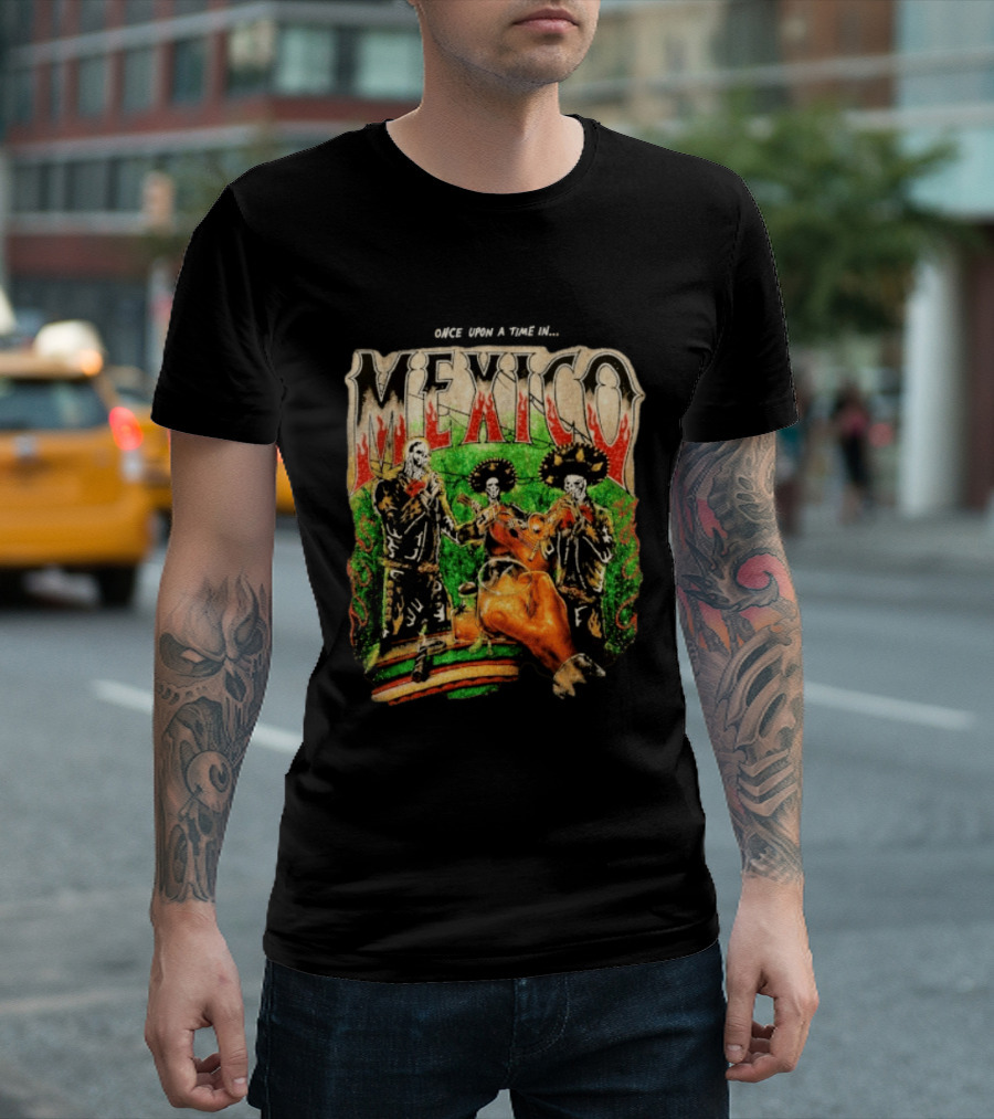 Warren Lotas Mexico Day Of The Dead Mariachi Skulls T-Shirt