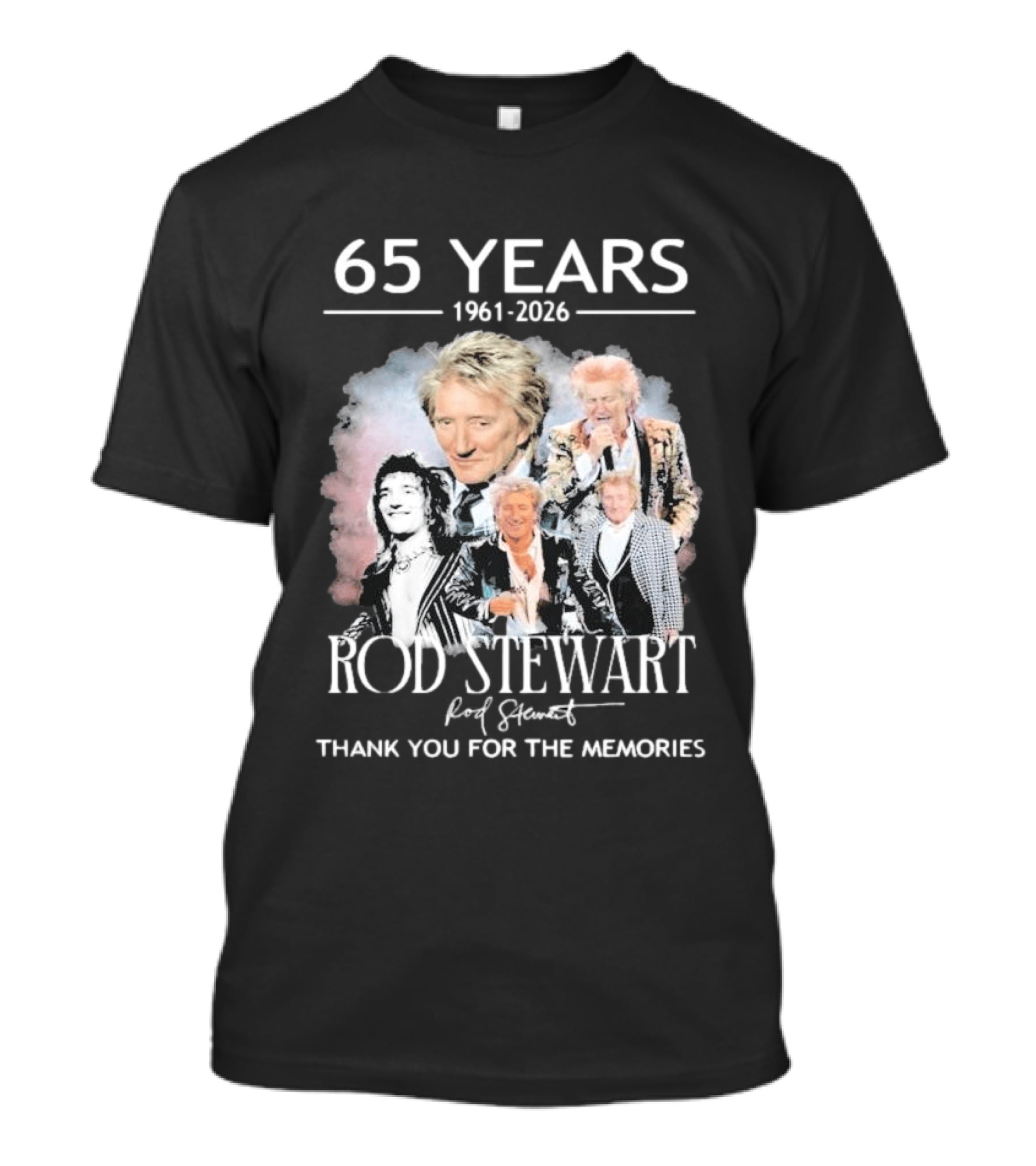 65 Years 1961 2026 Rod Stewart Thank You For The Memories T-Shirt