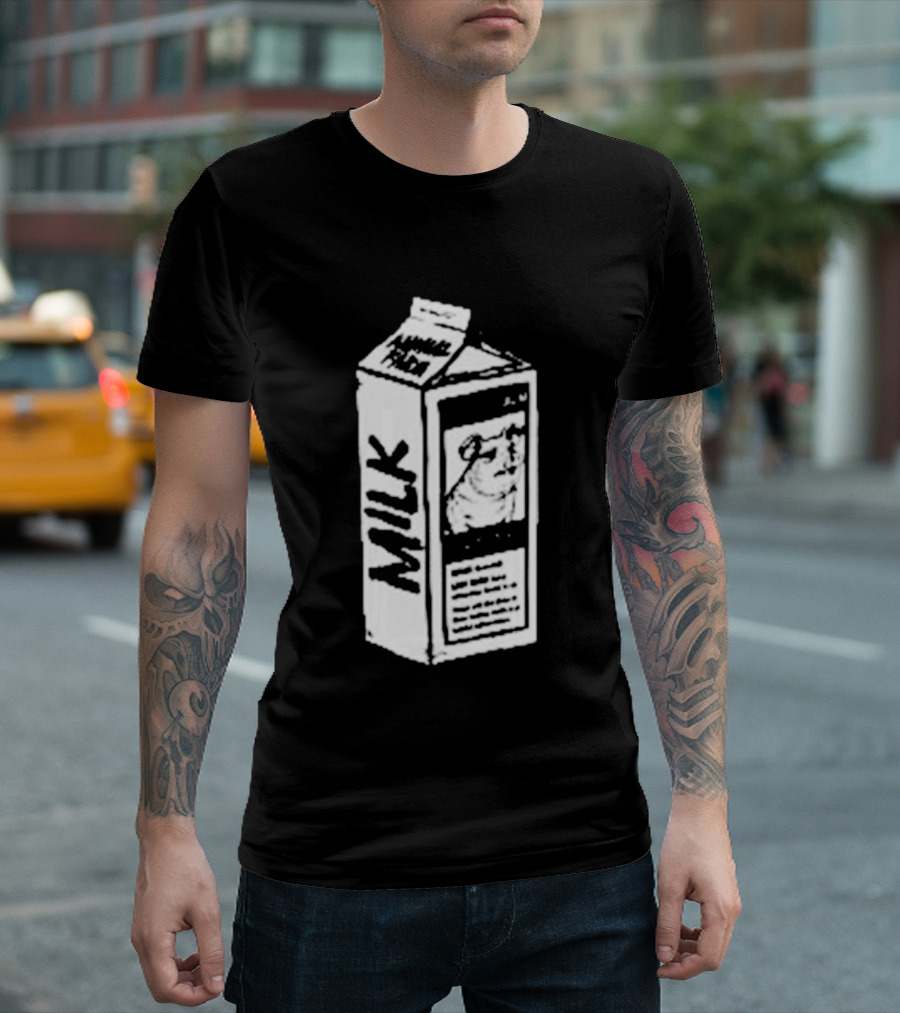 Angel Animal Farm MILK Missing Pig T-Shirt