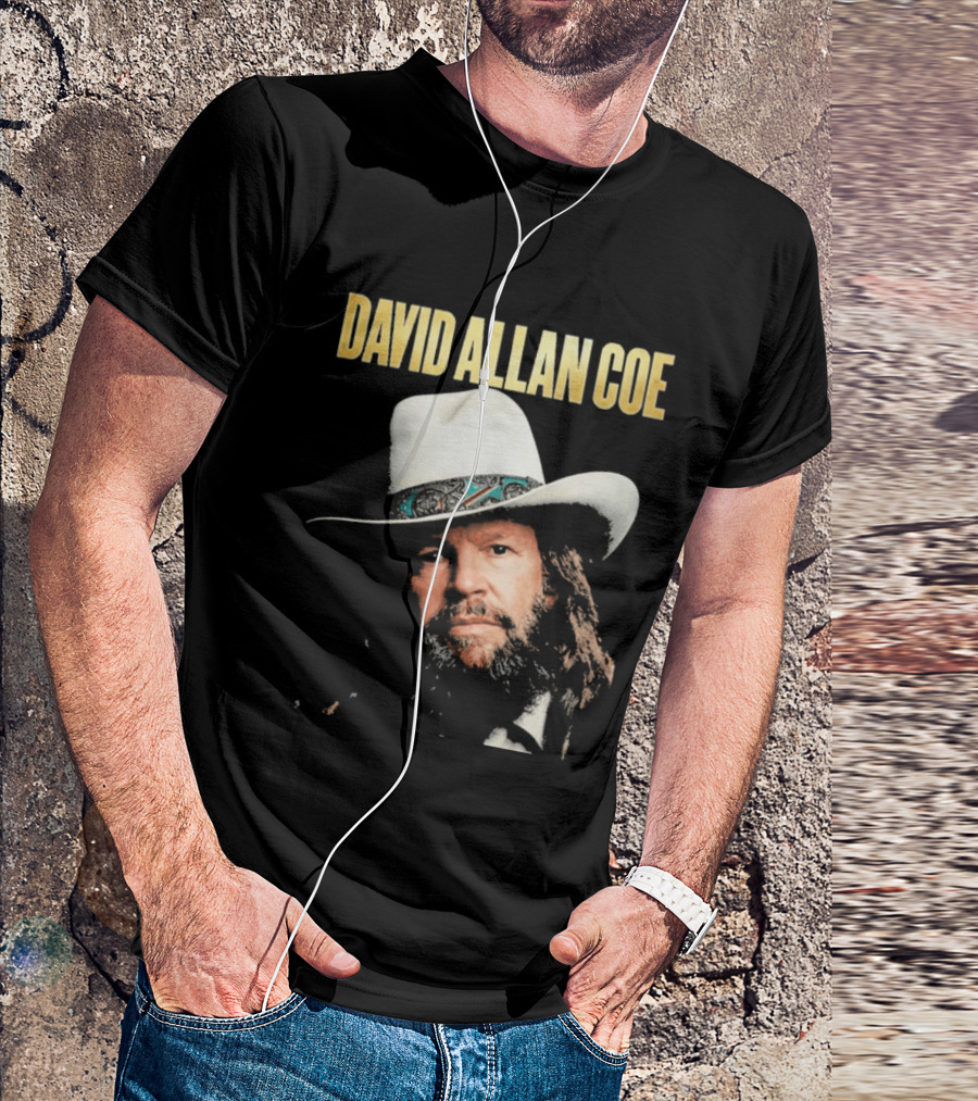 David Allan Coe Country Music Iconic Cowboy Hat T-Shirt