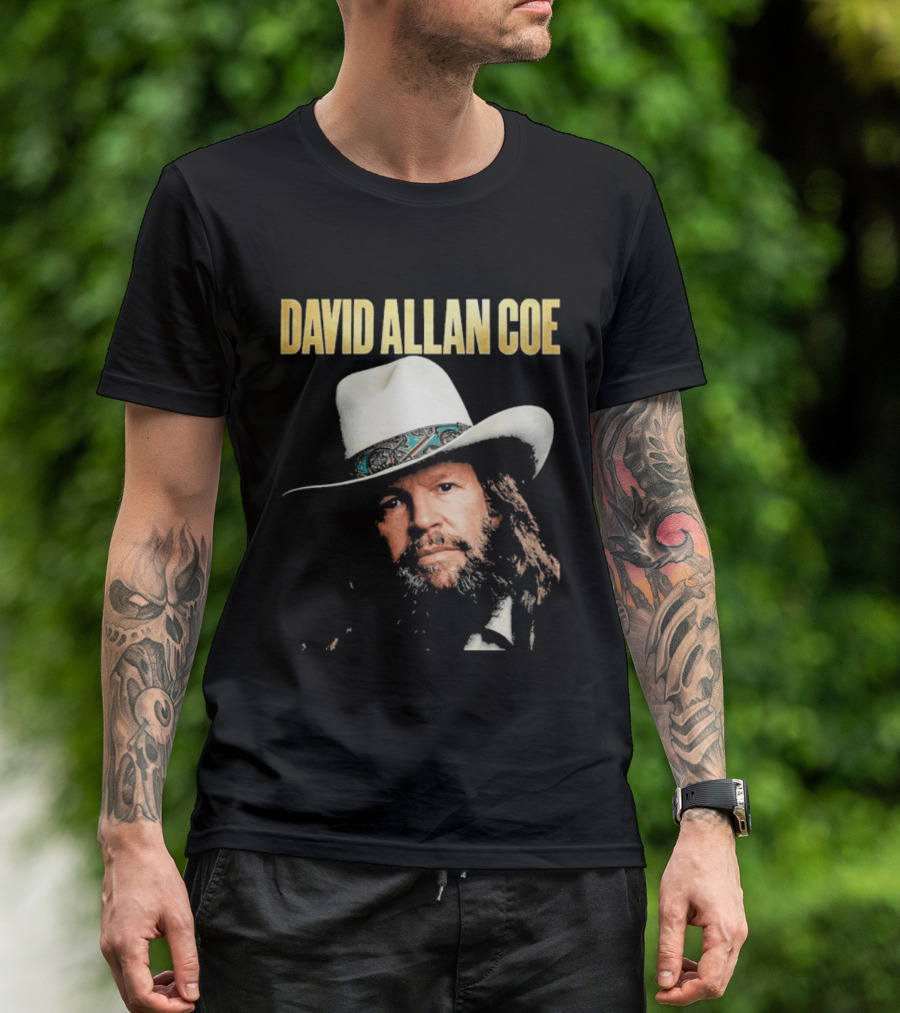 David Allan Coe Country Music Iconic Cowboy Hat T-Shirt