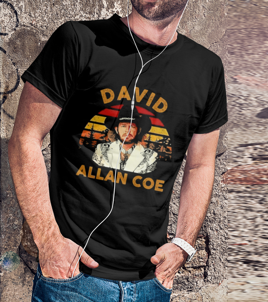 David Allan Coe Sunset Country Music T-Shirt