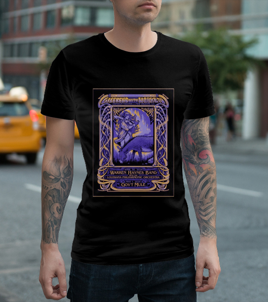 Weekend With Warren Haynes Band New Orleans Orpheum Theater April 30 May 1 2026 Louisiana Philharmonic Orchestra Gov't Mule T-Shirt