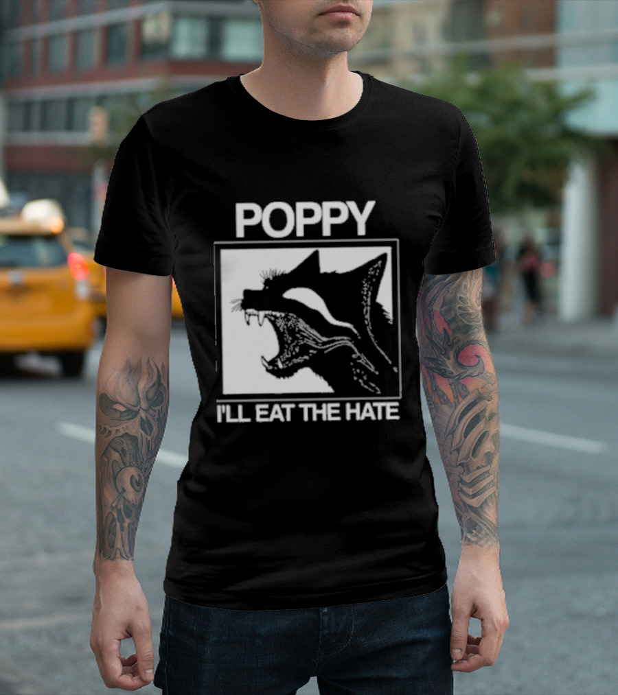 Poppy Feral I'll Eat The Hate Wolf T-Shirt