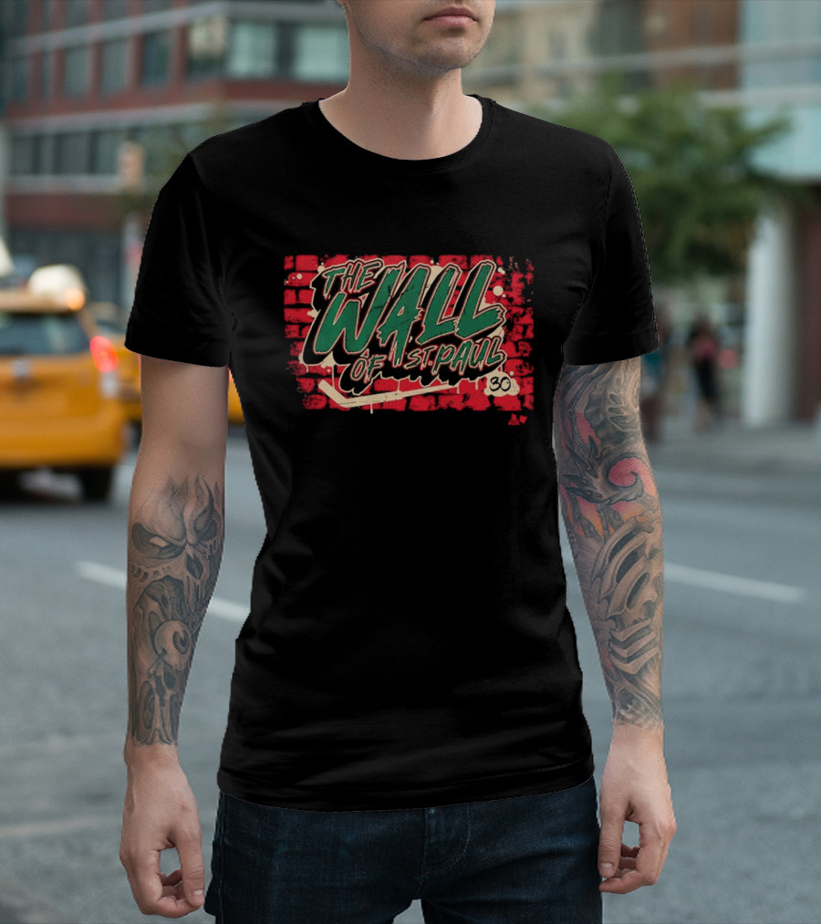 Jesper Wallstedt The Wall Of St. Paul Brick Background 30 T-Shirt